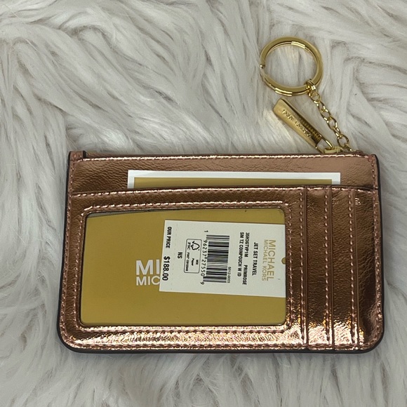 NWT Michael Kors Primrose Coin Pouch Key Ring Wallet - Picture 3 of 6